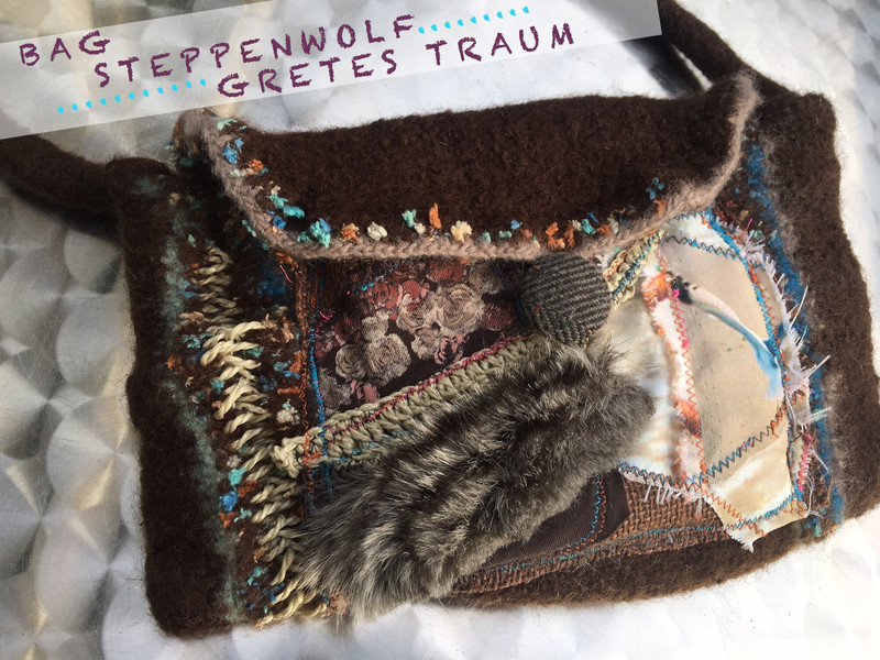 Collage auf Holz von Grete Manthey